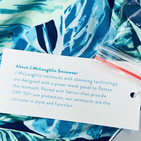 NEW J. McLaughlin Swimsuit Koa UPF 50+ Tropical Flatten Stomach Sz 2 - Picture 15 of 15